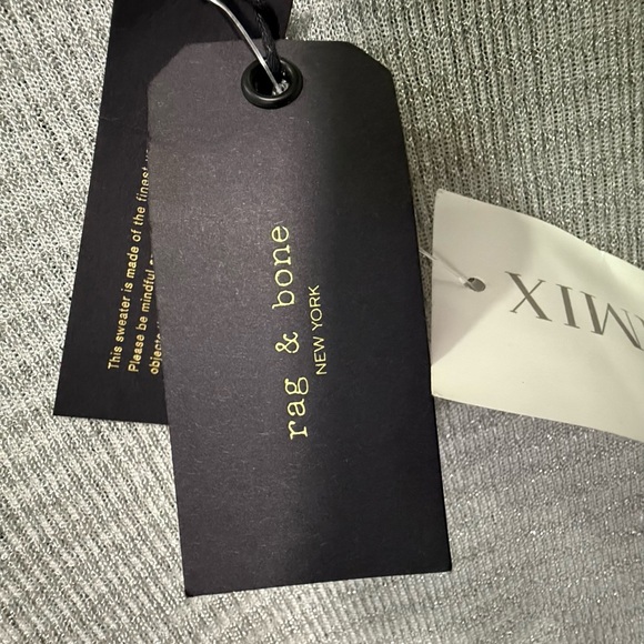 rag & bone Women's Light Gray Long Sleeve Top - Picture 3 of 4